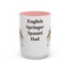15oz English Springer Spaniel Dog Dad Mug, Pink, front view
