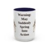 15oz-english-springer-spaniel-mug-humor-navy 15oz Funny English Springer Spaniel Mug, Navy, front view