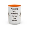 15oz-english-springer-spaniel-mug-humor-orange 15oz Funny English Springer Spaniel Mug, Orange, front view