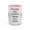 15oz-english-springer-spaniel-mug-humor-pink 15oz Funny English Springer Spaniel Mug, Pink, front view