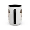 15oz English Springer Spaniel Latin Mug, Black, back view