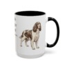 15oz English Springer Spaniel Latin Mug, Black, right side view