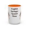 15oz English Springer Spaniel Dog Mom Mug, Orange, front view