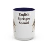 15oz English Springer Spaniel Mug, Navy, front view
