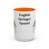 15oz English Springer Spaniel Mug, Orange, front view