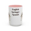 15oz English Springer Spaniel Mug, Pink, front view