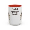 15oz English Springer Spaniel Mug, Red, front view