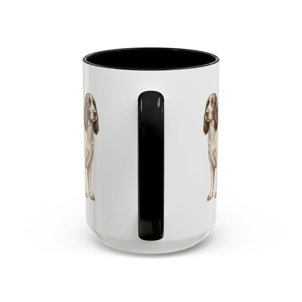 15oz English Springer Spaniel Mug, Black, back view