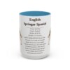 15oz English Springer Spaniel Mug, Light Blue, front view