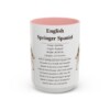15oz English Springer Spaniel Mug, Pink, front view