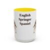 15oz English Springer Spaniel Mug, Yellow, front view