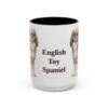 15oz English Toy Spaniel Mug, Black, front view