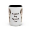 15oz English Toy Spaniel Dog Dad Mug, Black, front view