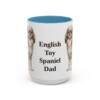 15oz English Toy Spaniel Dog Dad Mug, Light Blue, front view