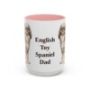 15oz English Toy Spaniel Dog Dad Mug, Pink, front view