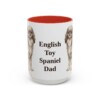 15oz English Toy Spaniel Dog Dad Mug, Red, front view