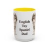 15oz English Toy Spaniel Dog Dad Mug, Yellow, front view