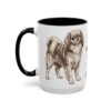 15oz Funny English Toy Spaniel Mug, Black, left side view