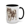 15oz Funny English Toy Spaniel Mug, Black, right side view