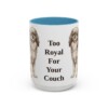 15oz Funny English Toy Spaniel Mug, Light Blue, front view
