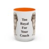 15oz Funny English Toy Spaniel Mug, Orange, front view