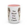 15oz Funny English Toy Spaniel Mug, Pink, front view