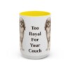 15oz Funny English Toy Spaniel Mug, Yellow, front view