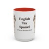 15oz English Toy Spaniel Latin Mug, Red, front view