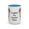 15oz English Toy Spaniel Dog Mom Mug, Light Blue, front view