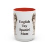 15oz English Toy Spaniel Dog Mom Mug, Red, front view