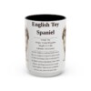 15oz English Toy Spaniel Mug, Black, front view