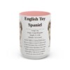 15oz English Toy Spaniel Mug, Pink, front view