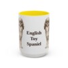 15oz English Toy Spaniel Mug, Yellow, front view