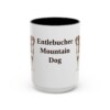 15oz-entlebucher-mountain-dog-mug-black-front 15oz Entlebucher Mountain Dog Mug, Black, front view