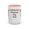 15oz Entlebucher Mountain Dog Dog Dad Mug, Pink, front view