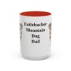 15oz Entlebucher Mountain Dog Dog Dad Mug, Red, front view