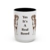 15oz Funny Entlebucher Mountain Dog Mug, Black, front view