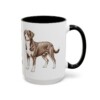 15oz Funny Entlebucher Mountain Dog Mug, Black, right side view