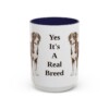 15oz Funny Entlebucher Mountain Dog Mug, Navy, front view