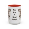 15oz Funny Entlebucher Mountain Dog Mug, Red, front view