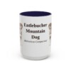 15oz-entlebucher-mountain-dog-mug-latin-navy 15oz Entlebucher Mountain Dog Latin Mug, Navy, front view