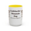 15oz-entlebucher-mountain-dog-mug-latin-yellow 15oz Entlebucher Mountain Dog Latin Mug, Yellow, front view