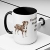 15oz Entlebucher Mountain Dog Dog Mom Mug, Black, lifestyle photo