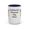 15oz Entlebucher Mountain Dog Dog Mom Mug, Navy, front view