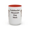 15oz Entlebucher Mountain Dog Dog Mom Mug, Red, front view