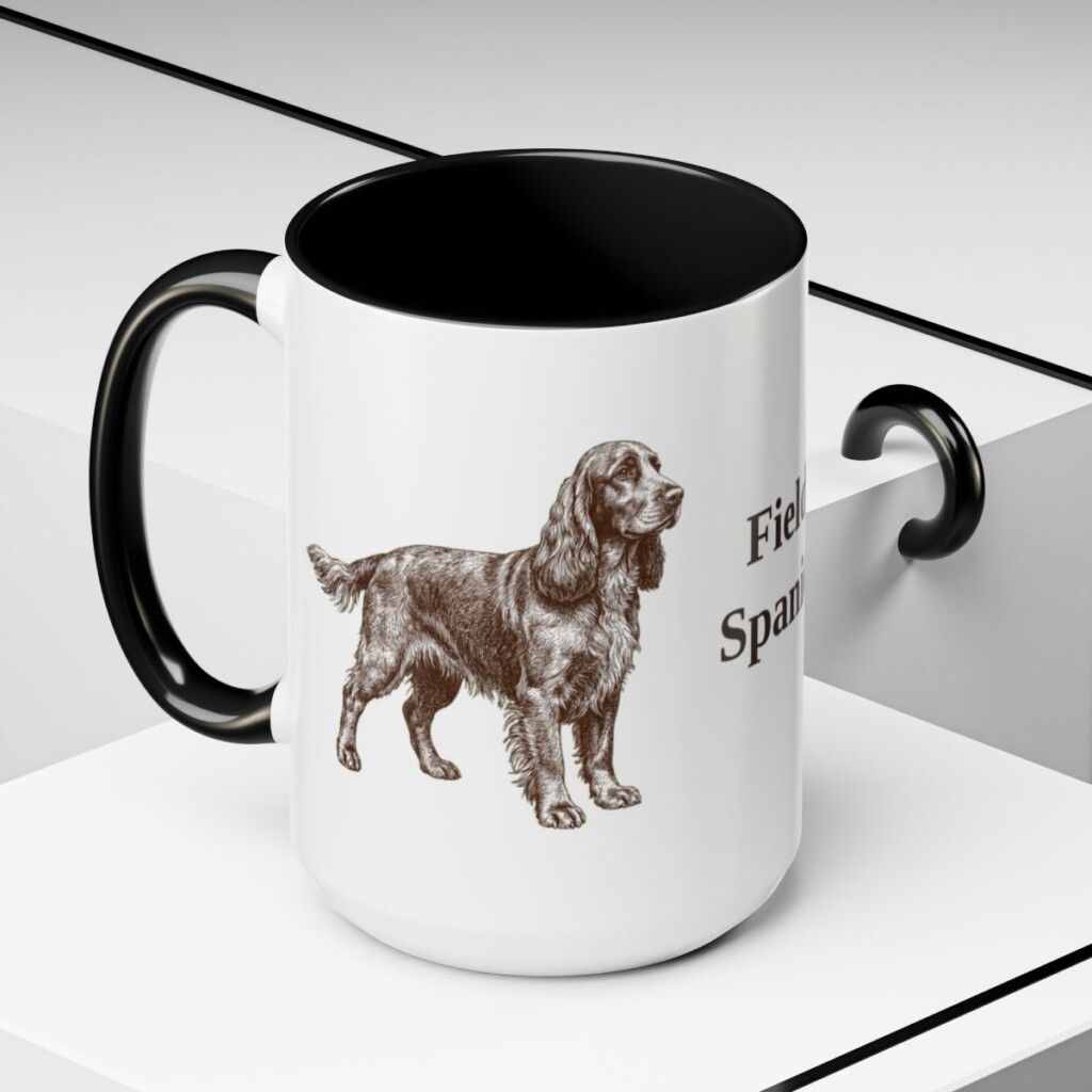 15oz-field-spaniel-mug-black-context-2 15oz Field Spaniel Mug, Black, lifestyle photo