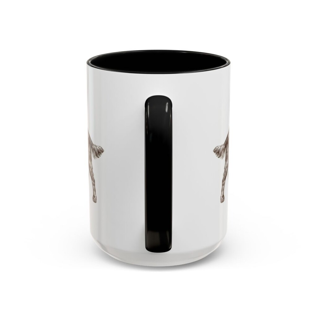 15oz Field Spaniel Dog Dad Mug, Black, back view