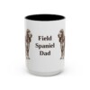 15oz Field Spaniel Dog Dad Mug, Black, front view