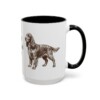 15oz Field Spaniel Dog Dad Mug, Black, right side view