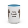 15oz Field Spaniel Dog Dad Mug, Light Blue, front view